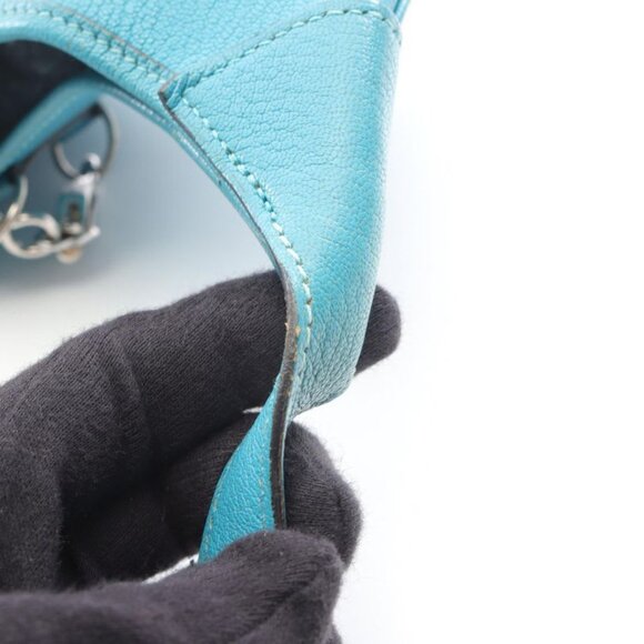 Hermes Shoulder Bag Trim 24 Turquoise Leather Trim 24 - Picture 8 of 10